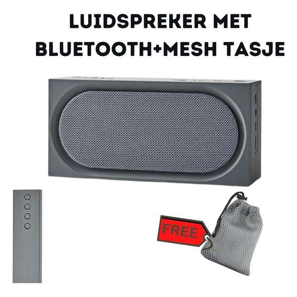 Luidspreker met Bluetooth® | 15 W | Maximaal 4 uur speelduur |Mesh tasje| Grijs