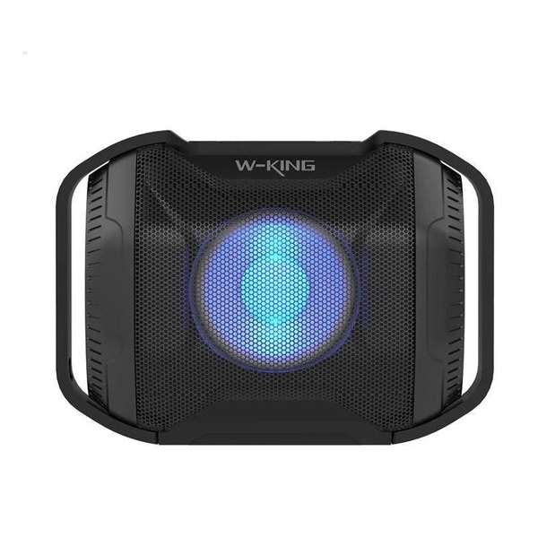 W-KING S8 Waterproof LED Bluetooth speaker - Zwart