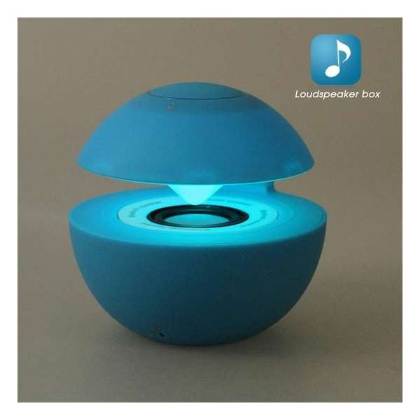 mini speaker bluetooth aux blauw