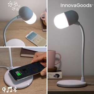 LED-LAMP MET LUIDSPREKER EN DRAADLOZE OPLADER AKALAMP INNOVAGOODS