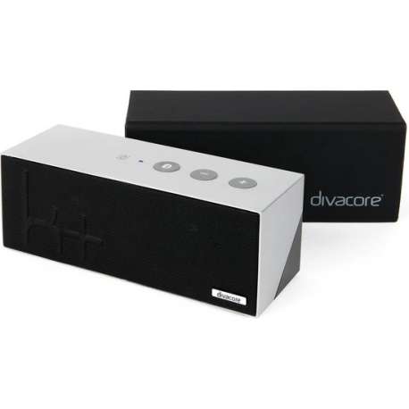 Divacore Ktulu II+ - NFC - Bluetooth speaker - Powerbank - 35uur speeltijd - Zilver