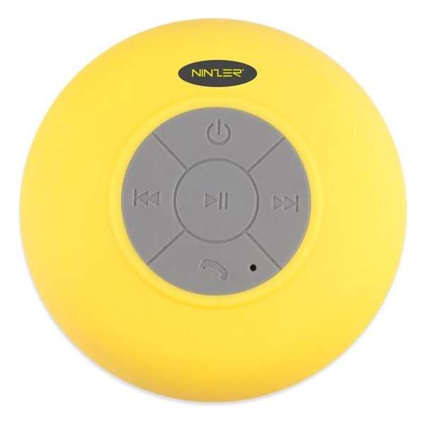 Ninzer® Waterdichte Bluetooth Draadloze Speaker voor Douche, Bad of in de Auto | Geel