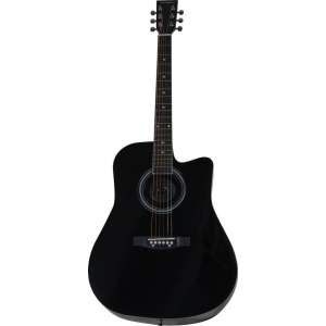 Bluetooth speaker - cutaway western gitaar - zwart hoogglans - 4/4