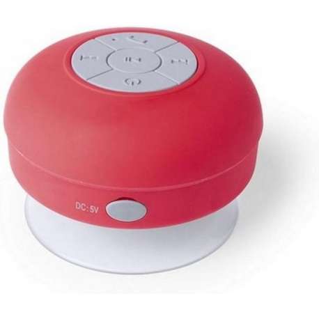 Innovagoods Bluetooth Speaker - Rood - Waterbestendige Douche/Bad Mp3 - Waterproof