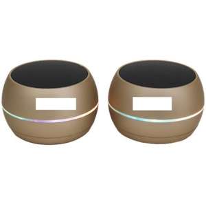 S&C - bluetooth speakers met ledlicht led boxen goud rose