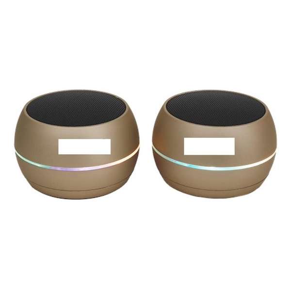 S&C - bluetooth speakers met ledlicht led boxen goud rose