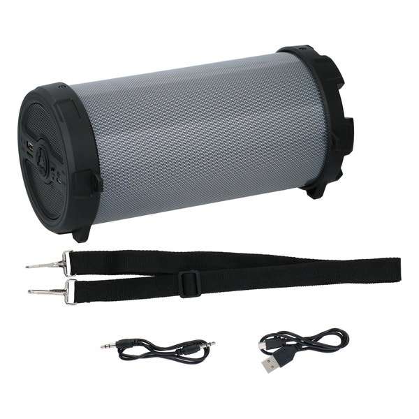 Dunlop Draadloze Bluetooth Speaker - LED-Lichtshow - met Draagriem - 8 Watt - USB en Micro SD - Bluetooth 5.0