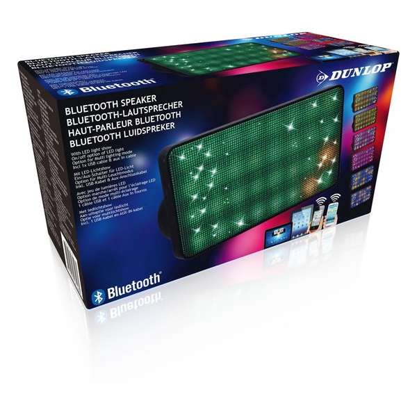 Dunlop Bluetooth Speaker - 2x3W - LED verlichting