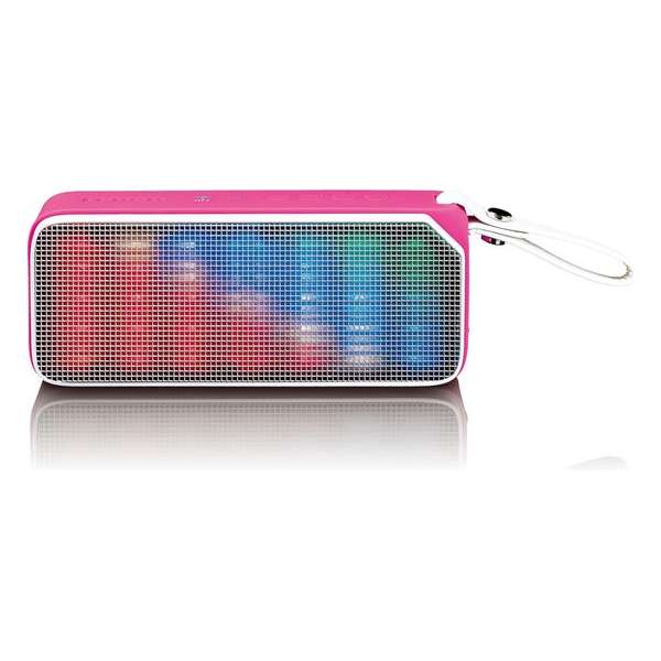 Lenco BT-191 - Bluetooth speaker spatwaterdicht met Led en NFC - Roze