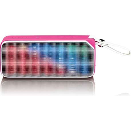 Lenco BT-191 - Bluetooth speaker spatwaterdicht met Led en NFC - Roze