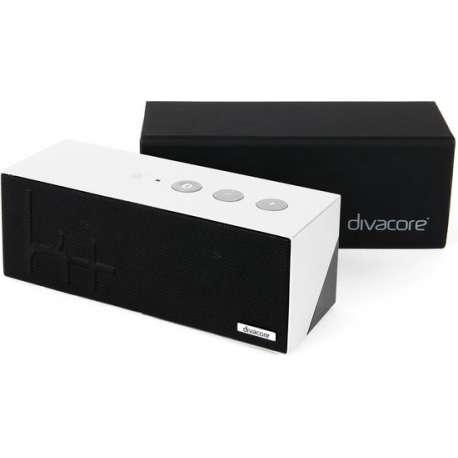 Divacore Ktulu II+ - NFC - Bluetooth speaker - Powerbank - 35uur speeltijd - Wit