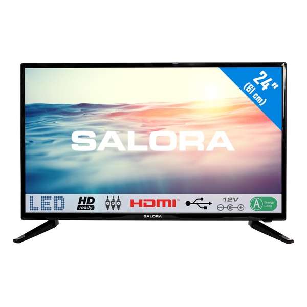 Salora 24LED1600 - Televisie - LED - HD - 24 Inch - HDMI - USB - 12 Volt