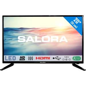 Salora 20LED1600 - Televisie - LED - HD - 20 Inch - Analoog - HDMI - 12 Volt