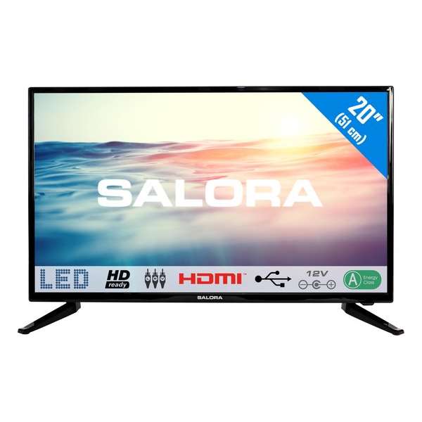 Salora 20LED1600 - Televisie - LED - HD - 20 Inch - Analoog - HDMI - 12 Volt