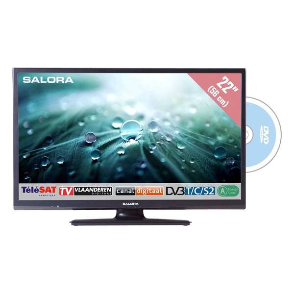 Salora 9100 series 22LED9109CTS2DVD tv Full HD Zwart