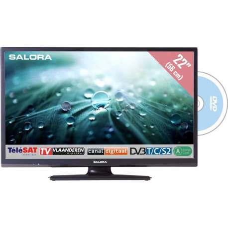 Salora 9100 series 22LED9109CTS2DVD tv Full HD Zwart