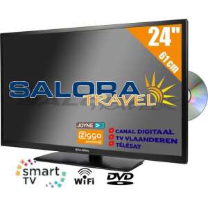 Salora 24LED9109CTS2DVDWIFI - Televisie - LED - HD - 24 Inch - Smart - Ingebouwde DVD speler - 12 Volt - Mobile TV