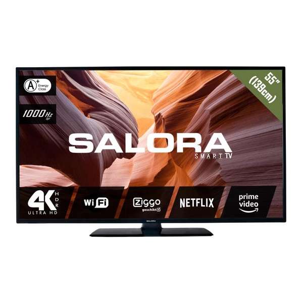 Salora 55UHS3804 - 4K - Televisie –  55inch - LED – HDMI – Netflix – YouTube – Zuinig - Smart