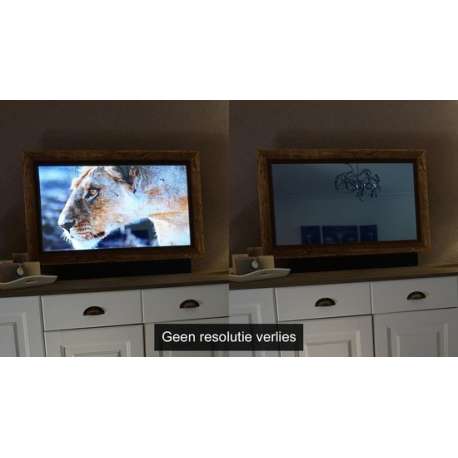 SpiegelTV LED 65 inch met steigerhout rand