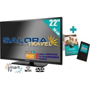 Salora 22" Travel TV 12/230 Volt Wifi + Joyne CI + Geprogr.