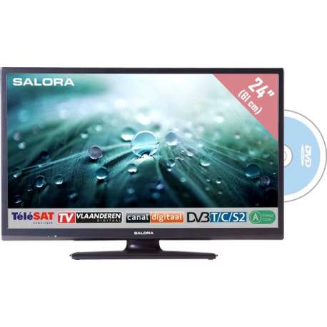 Salora 9100 series 24LED9109CTS2DVD tv 61 cm (24'') HD Zwart