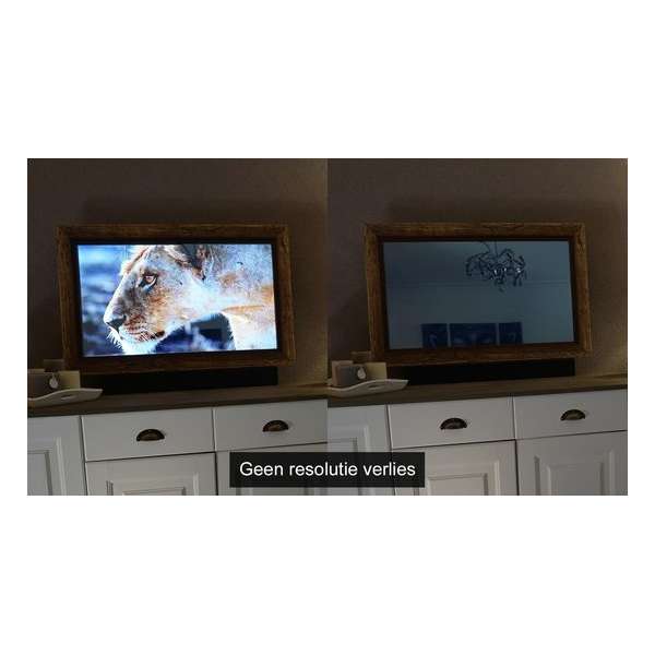 SpiegelTV LED 32 inch met steigerhout rand