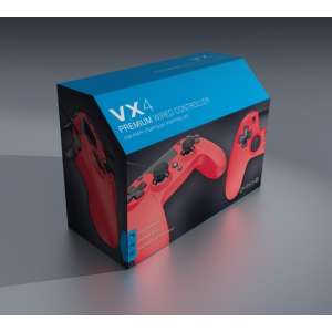 Gioteck VX4 Wired Red Controller (PS4 & PC)