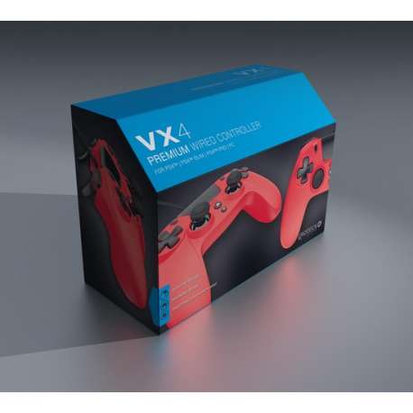 Gioteck VX4 Wired Red Controller (PS4 & PC)