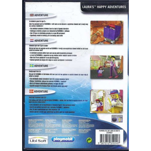 Playmobil: Laura's Happy Adventures - Windows PC Game CD-ROM Nederlandse Gebruiksaanwijzing (Geen Manual.) Nieuw!