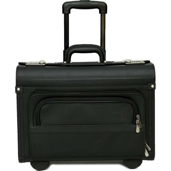 Tassia Pilotenkoffer Trolley - Handbagage - Laptoptas 15,6'' - Pilot Case - Dokterstas - Zwart (PL1640)