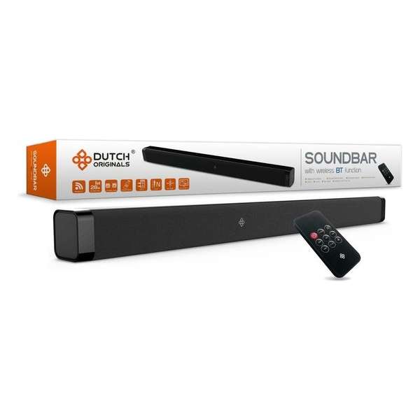 Bluetooth Soundbar | Draadloze Verbinding | Zwart |  Incl. Afstandsbediening en bevestigin