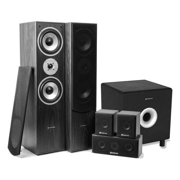 SkyTronic 5.1 home cinema surround speakerset 1300W met 8 subwoofer