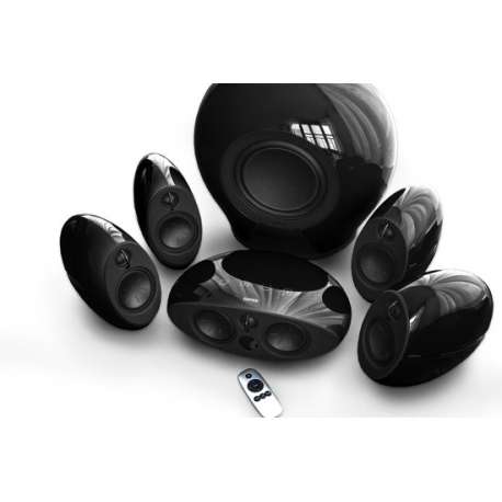 5.1 RMS 400W High-End surround luidsprekersysteem 3 5mm Aux 3x Optisch inclusief IR afstandsbediening Black