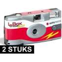 2x wegwerp cameras met flitser