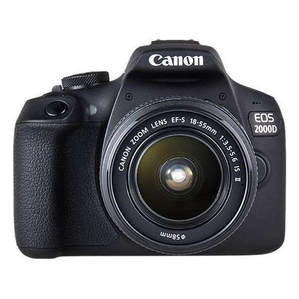 Canon EOS 2000D Body + 18-55mm + 50mm - Zwart