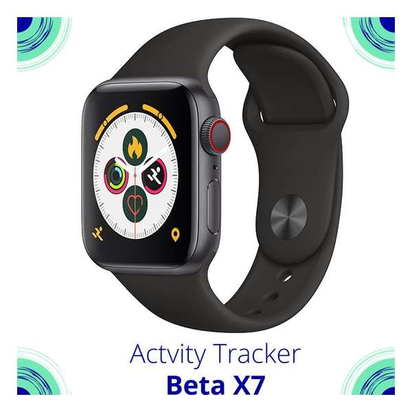 Stappenteller | Smartwatch |Activity Tracker | Waterdicht | Beta X7 Zwart