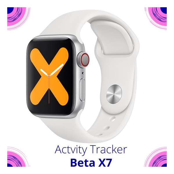 Stappenteller | Smartwatch |Activity Tracker | Waterdicht | Beta X7 Wit