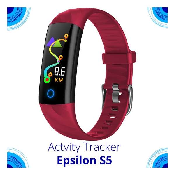 Activity Tracker Dames met Hartslagmeter - Waterdicht - Rood