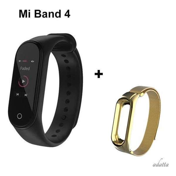 Xiaomi Mi Band 4 + Adatta Milianese loop bandje - Goud