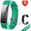 Activity Tracker met Hartslagmeter -Polsmaat 14 cm tot 19 cm - Groen