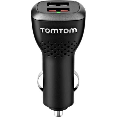 TomTom snelle dubbele auto oplader - zwart