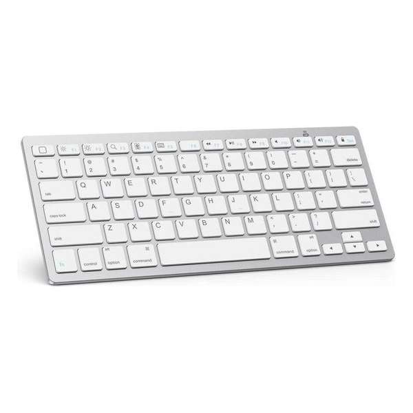 Draadloos Toetsenbord - Wireless Keyboard - Bluetooth - Zilver