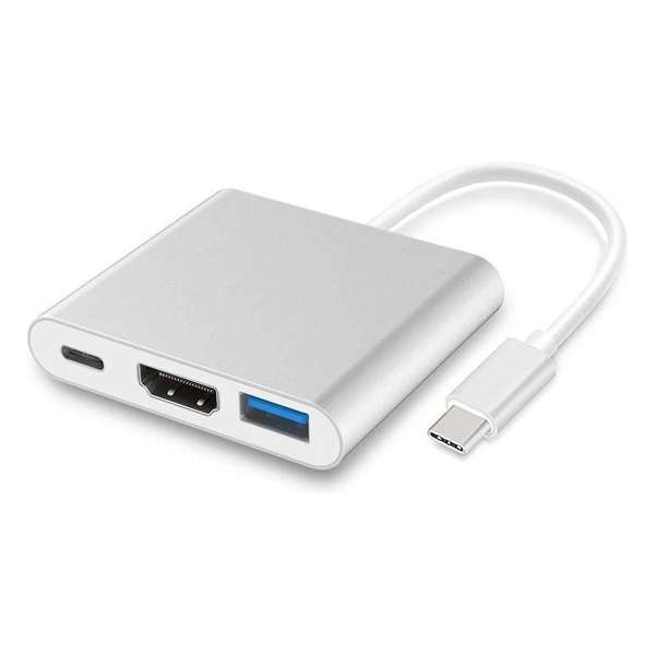 Jumalu USB-C HUB 3 in 1 - USB-C adapter voor Macbook met 4K HDMI, USB 3.0 en USB C