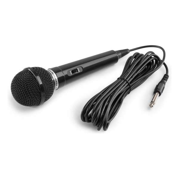 Microfoon - Dynamische microfoon Zwart voor karaoke en DJ's - Fenton DM100