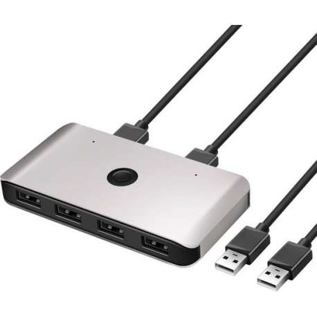 Rocketek USB 2.0 switch - 2 computers delen 4 usb poorten