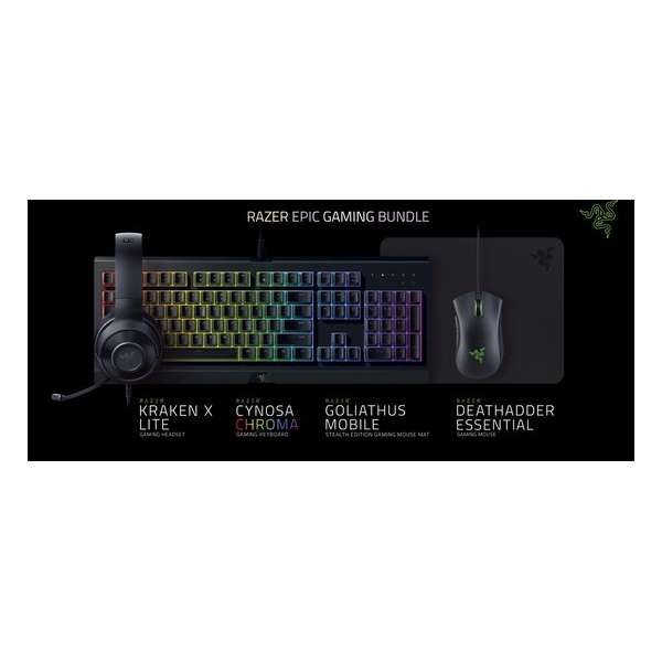 Razer Epic Holiday Gaming Bundel - Toetsenbord+Headset+Muis(Mat) - Qwerty