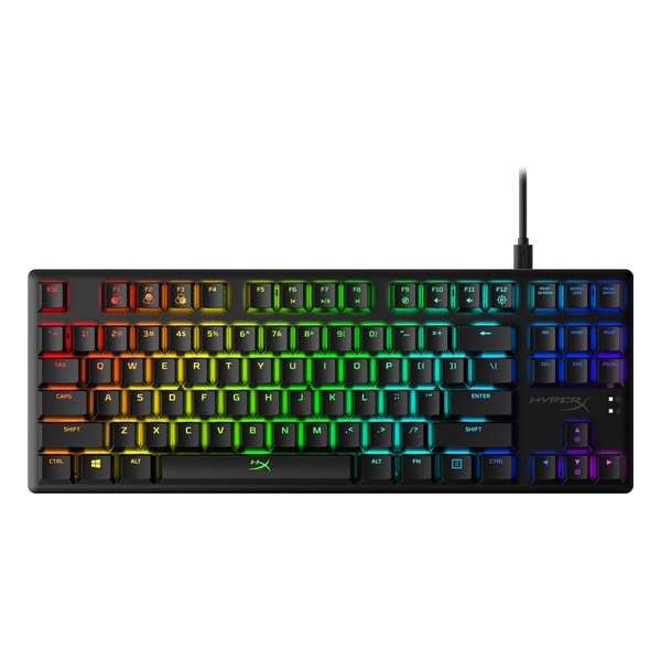 HyperX Alloy Origins Core RGB Tenkeyless Mechanical Gaming Toetsenbord - QWERTY - HyperX Red - Zwart