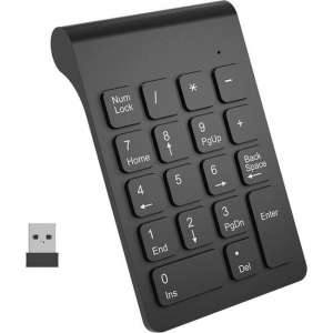 Draadloos Numeriek toetsenbord - Wireless - Numpad - Bluetooth USB keypad - Zwart