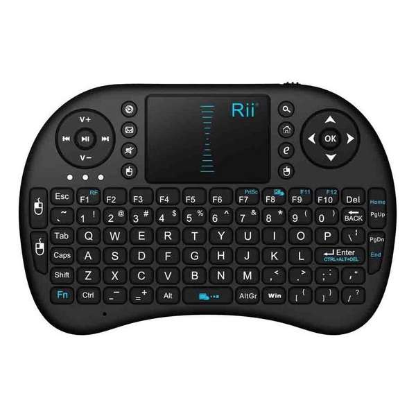 Rii Mini Wireless Keyboard i8 RF Draadloos QWERTY Engels Zwart toetsenbord