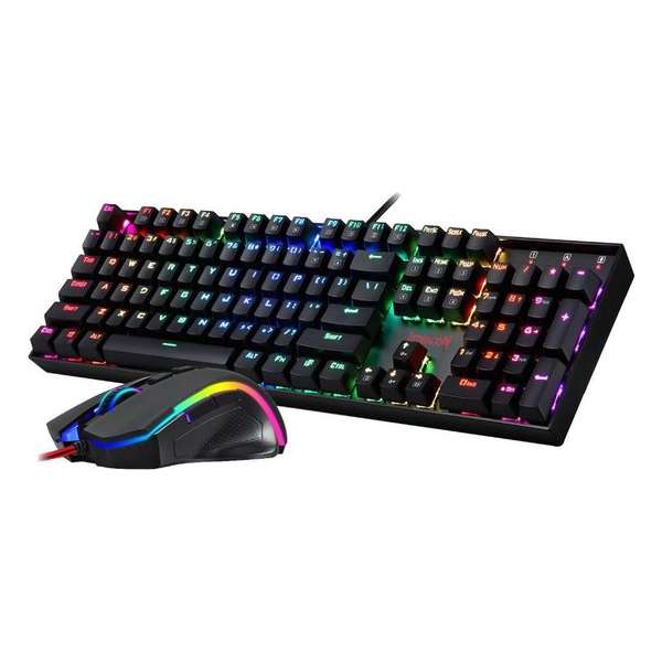 Redragon K551-BA RGB Gaming Set Muis & Toetsenbord | Gaming keyboard & Muis box RGB verlichting